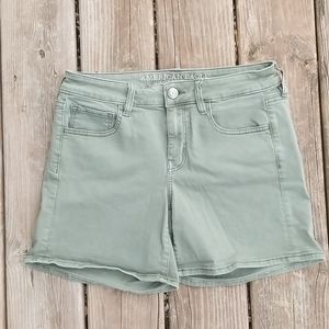 American Eagle Twill Midi Super Stretch Shorts